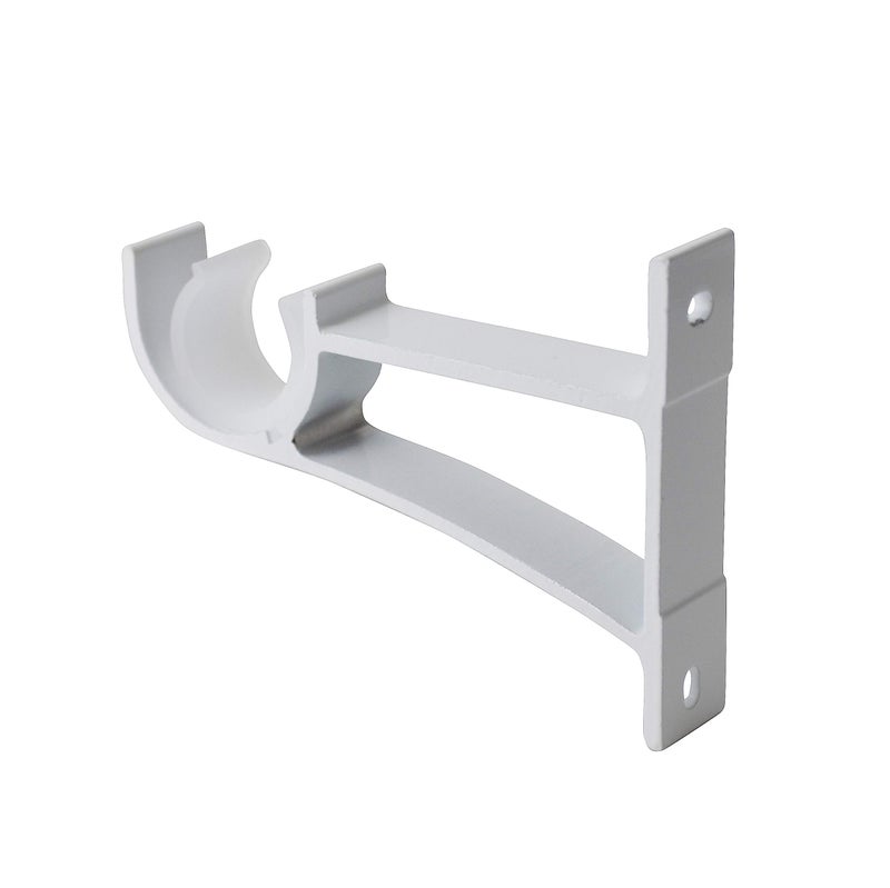 AddGrace 4 Pack Heavy duty Curtain Rod Bracket Single Curtain Rod Holders for 0.8 to 1 Inch Drapery Rod Sturdy Curtain Rod Hooks for Living Room Bedroom Bathroom White - Image 4